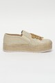 Twinset Espadrile flatform cu aspect stralucitor Femei