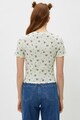 KOTON Tricou crop cu imprimeu floral Femei