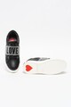 Love Moschino Pantofi sport din piele si material sintetic cu banda logo Femei