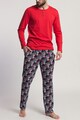 Sofiaman Pijama din jerseu cu model geometric Gilbert Barbati