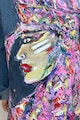 Tessuto. Ръчно рисувано дънково яке Жени