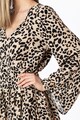 NAIV Clothing Rochie cu animal print si decolteu in V Femei