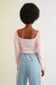 Trendyol Bluza crop cu model corset Femei