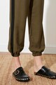 Trendyol Pantaloni jogger din lyocell cu benzi laterale contrastante Femei