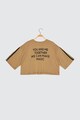 Trendyol Tricou crop cu imprimeu text Femei