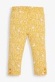 JoJo Maman Bebe Set 2 perechi de pantaloni din amestec de bumbac, fete, uni si cu imprimeu floral Fete