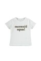 NAME IT Set de pantaloni scurti si tricou din amestec de bumbac organic - 2 piese, fete, imprimeu Mermaid squad Fete