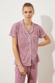 Trendyol Pijama din amestec de bumbac cu model cu stele Femei