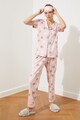 Trendyol Pijama de bumbac cu model cu stele Femei