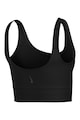 Nike Top crop cu decolteu amplu, pentru yoga Luxe Femei