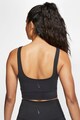 Nike Top crop cu decolteu amplu, pentru yoga Luxe Femei