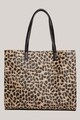 Oltre Geanta shopper cu garnituri din piele ecologica si animal print Femei