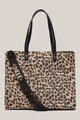 Oltre Geanta shopper cu garnituri din piele ecologica si animal print Femei