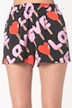 Love Moschino Pantaloni scurti de viscoza cu imprimeu logo Femei