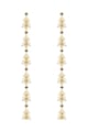 PDPAOLA Cercei lungi placati cu aur de 18K, cu zirconia, Auriu Femei
