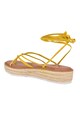 NINE WEST Sandale tip espadrile de piele intoarsa cu bareta separatoare Candid Femei