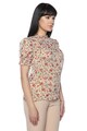 Miss One Bluza cu imprimeu floral si maneci scurte Femei