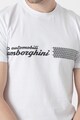 Lamborghini Tricou cu decolteu la baza gatului si imprimeu logo Barbati