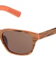 STING Унисекс овални слънчеви очила с дървен ефект Мъже