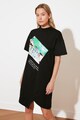 Trendyol Rochie-tricou cu croiala asimetrica Femei