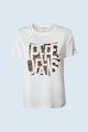 Pepe Jeans London Тениска от жарсе с лого и флорални мотиви Жени