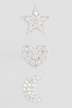 U.S. Polo Assn. Cirkóniakristályokkal díszített bedugós rozsdamentes acél fülbevaló szett - 3 pár női