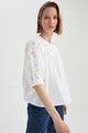 DeFacto Bluza relaxed fit cu broderie Sangallo Femei