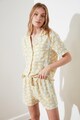 Trendyol Pijama cu imprimeu si pantaloni scurti Femei