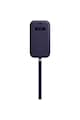 Apple Husa de protectie  Leather Sleeve MagSafe pentru IPhone 12/12 Pro, Deep Violet Femei