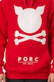 PORC Uniszex kapucnis pulóver logóval férfi