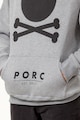 PORC Uniszex kapucnis pulóver logóval női