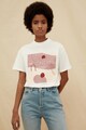 Trendyol Tricou de bumbac organic cu imprimeu grafic Femei