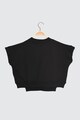 Trendyol Tricou asimetric crop cu imprimeu Femei