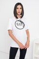 EA7 Tricou de bumbac cu imprimeu logo supradimensionat Femei