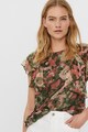 Vero Moda Bluza cu imprimeu floral si maneci scurte Femei