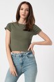 LTB Tricou crop cu decolteu la baza gatului Wifeza Femei