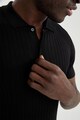 DeFacto Tricou polo slim fit cu aspect striat Barbati