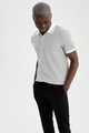 DeFacto Tricou polo slim fit cu model geometric Barbati