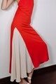 LIN APPAREL Rochie maxi cu bretele inguste incrucisate Femei