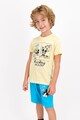 Disney Set de jerseu cu bermude si tricou, cu imprimeu cu Mickey Mouse Baieti