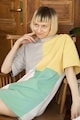 UNDRESS Rochie-tricou lejera cu model colorblock Femei