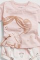 GAP Set 2 piese tricou si chiloti cu imprimeu fetite, Piersica Fete