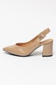 BETSY Pantofi slingback de piele sintetica lacuita cu toc bloc Femei