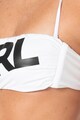 Karl Lagerfeld Sutien de baie cu decolteu halter si imprimeu logo Femei