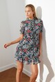 Trendyol Rochie cu guler tunica si model floral Femei