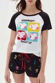 OVS Pijama cu maneci scurte si model Snoopy Femei