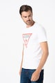 GUESS Tricou slim fit cu decolteu la baza gatului si imprimeu logo triunghiular Barbati