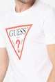 GUESS Szűk fazonú kerek nyakú póló háromszög alakú logómintával férfi