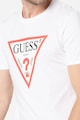 GUESS Tricou slim fit cu decolteu la baza gatului si imprimeu logo triunghiular Barbati