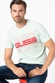 GUESS JEANS Tricou cu decolteu la baza gatului si imprimeu logo Barbati